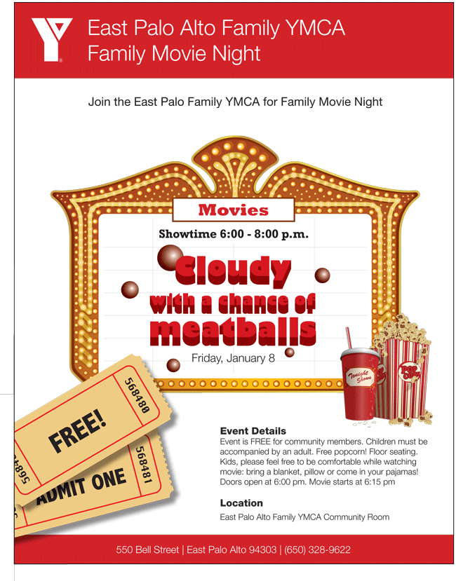 Epa Ymca Family Movies - Calendar 2012 With Islamic Date (650x829), Png Download
