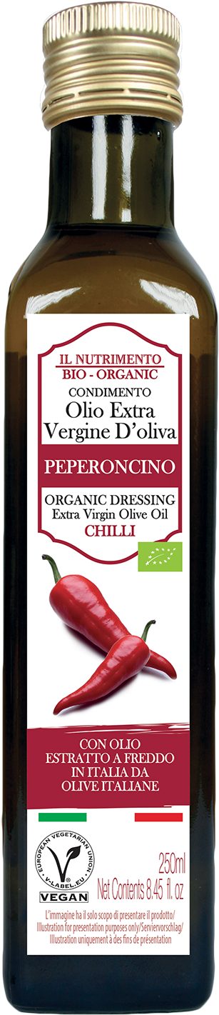 Organic Dressing-extra Virgin Olive Oil With Chili - Oil (320x1451), Png Download