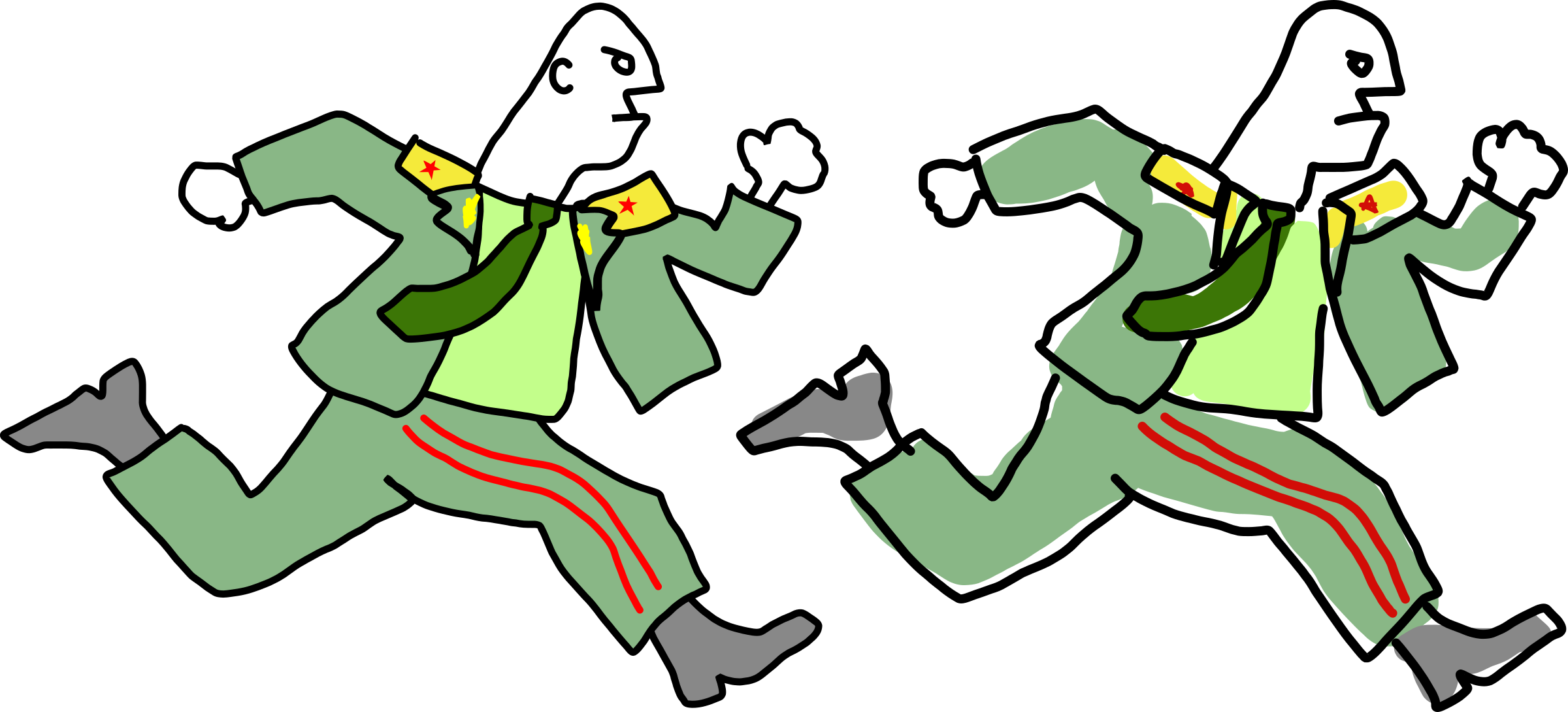 This Free Icons Png Design Of Running Generals (2400x1089), Png Download