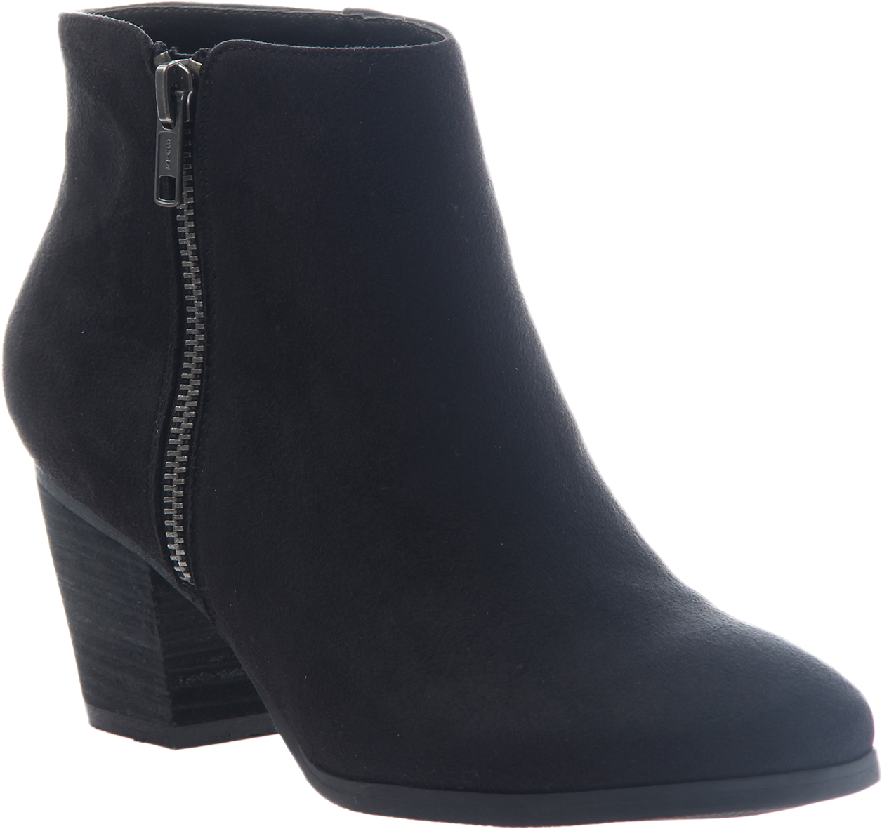 Madeline, Shiloh, Black, Side Zipper Bootie - Boot (1400x1400), Png Download