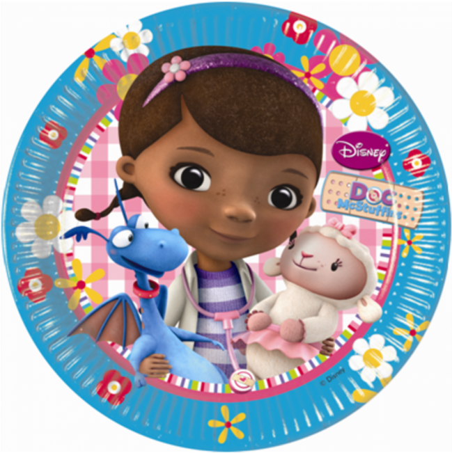 Doc Mcstuffins Paper Plates - Doc Mcstuffins High Quality (650x1039), Png Download