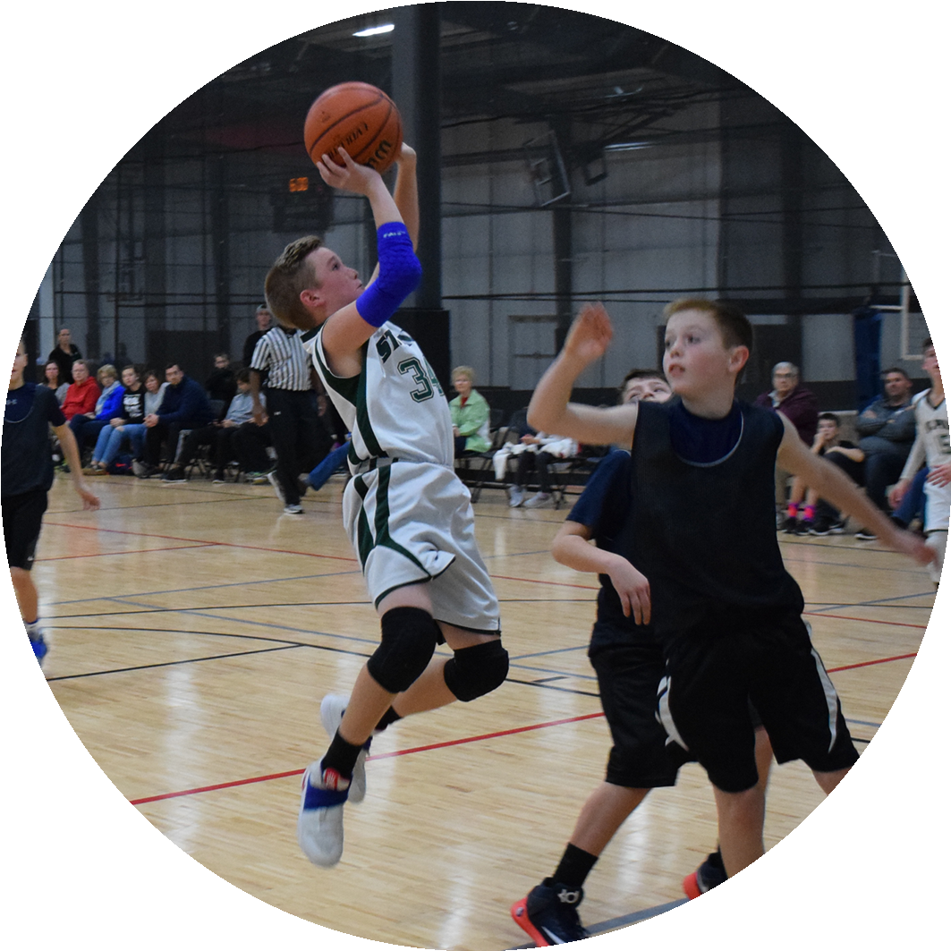 The Athletic Center Is A Brand New 40,000 S/f Multi-sport - Dribble Basketball (1200x1200), Png Download