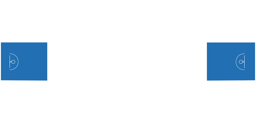 Basketball Court - Majorelle Blue (829x400), Png Download