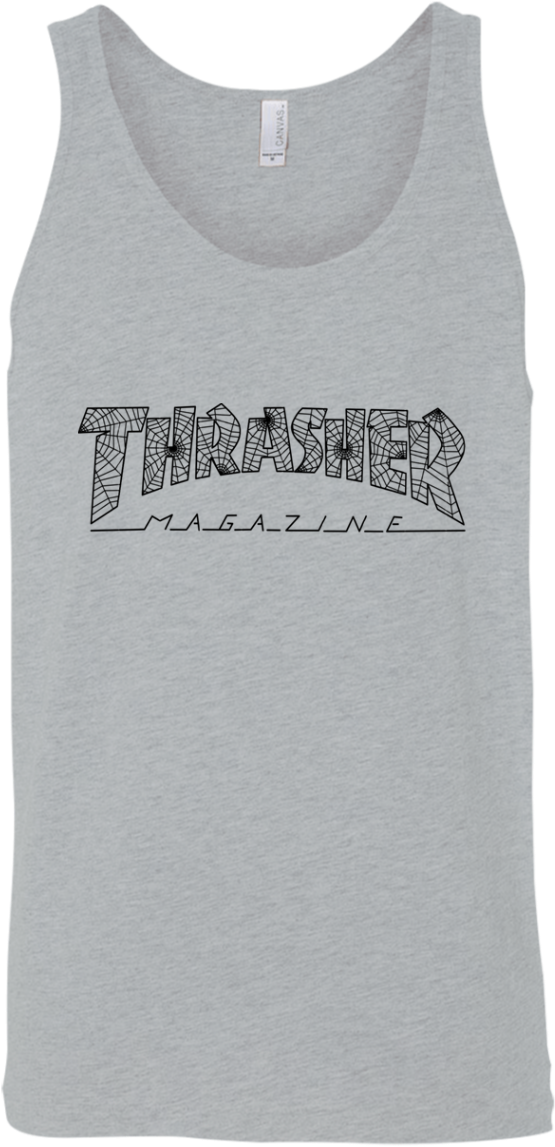 Thrasher Magazine Web Cobweb Black Spider Web Unisex - Active Tank (1155x1155), Png Download