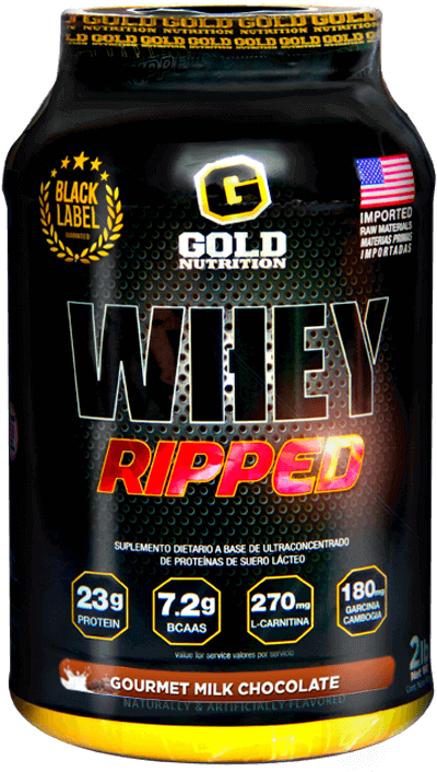 100 Whey Protein Gold Nutrition Strawberry - Whey Ripped Gold Nutrition (600x800), Png Download
