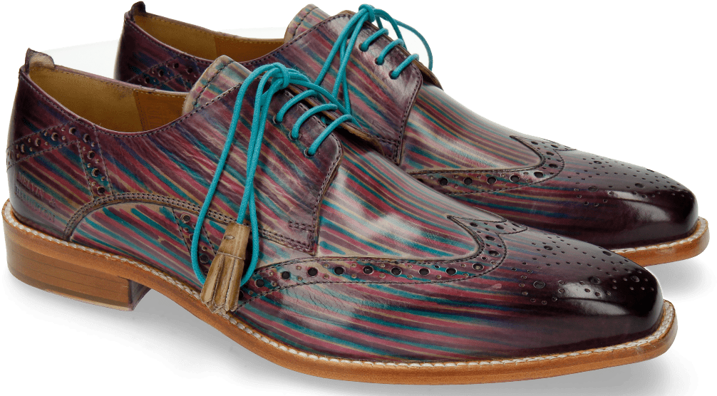 Derby Shoes Nicolas 3 Marble Shade & Lines Violet - Melvin Hamilton Herren Schuhe (1024x1024), Png Download