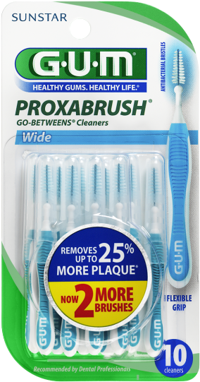 Gum Proxabrush Go-between Cleaners, Wide, 10 Ct - Gum Proxabrush (600x600), Png Download