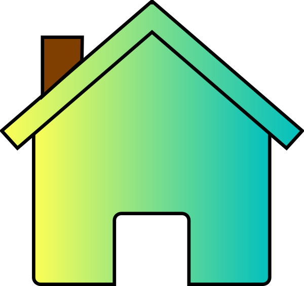 Original Png Clip Art File Yellow/blue Fade House Svg (600x565), Png Download