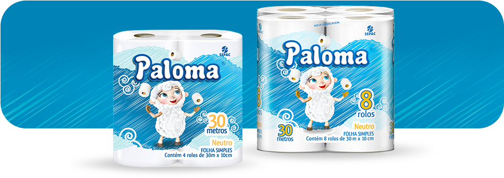 Paloma Neutro 30 Metros - Papel Higienico Paloma (1068x376), Png Download