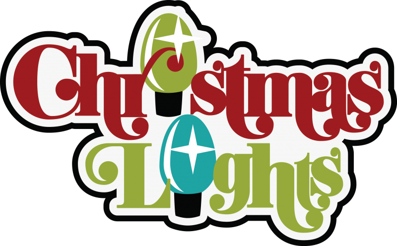Https - Christmas Lights Scrapbook Title (800x496), Png Download