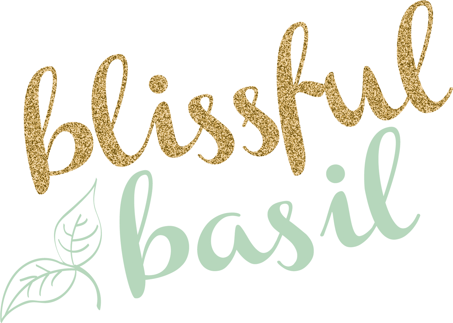 Blissful Basil Logo - Calligraphy (1568x1119), Png Download