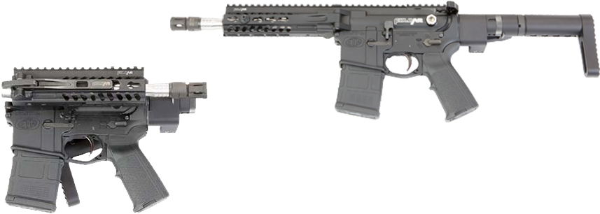 Double - Foldar - 9" - Assault Rifle (1000x400), Png Download