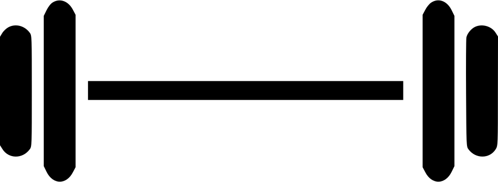Gym Weight Png Icon - Black And White Weights Png (980x358), Png Download