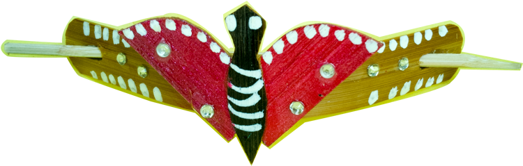 Butterfly Cane Hairclip - Mask (1000x1000), Png Download