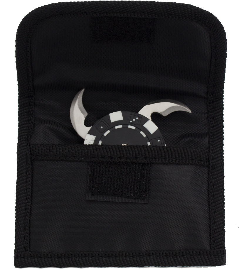 3 Inch Casino Poker Chip Throwing Star Black With Case, - Wallet (1500x1500), Png Download