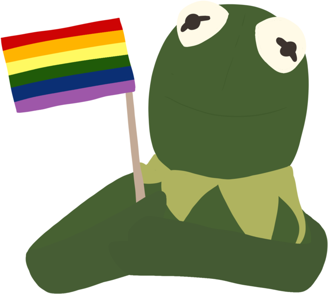 Frog Gay Flag Tumblr Gay Pepe Frog Feels Png Gay Pepe - Pride Kermit (1280x1280), Png Download