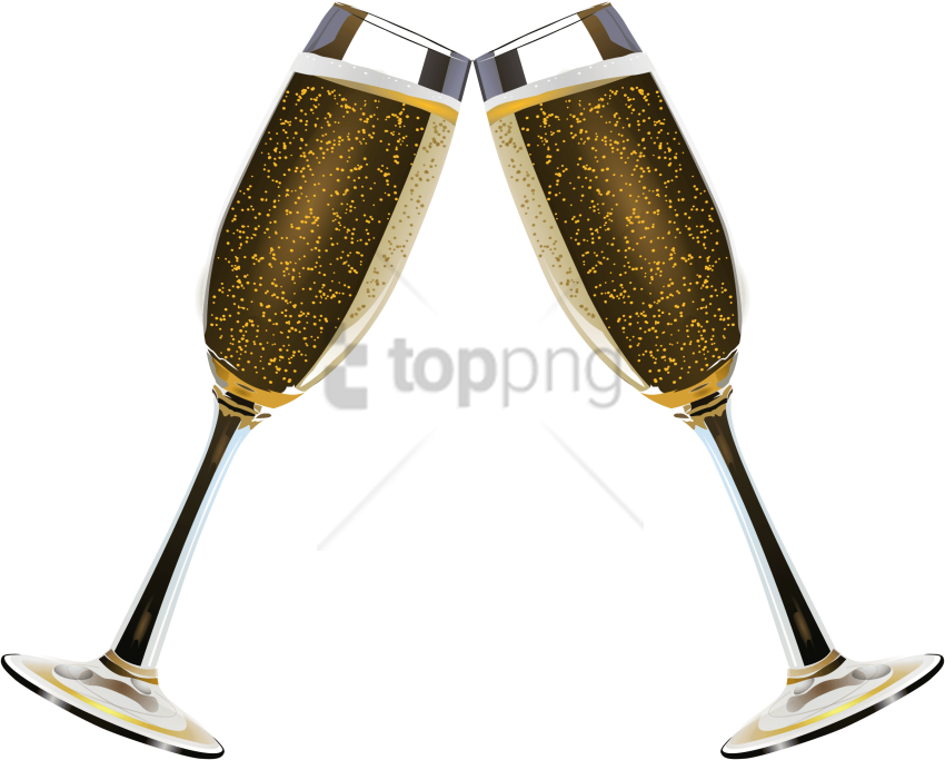 Free Png Champagne Duo Of Glasses Png Image With Transparent - Champagne Glass Clip Art Transparent (850x683), Png Download