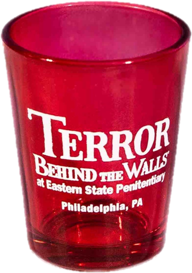 Terror Behind The Walls Red Shot Glass Eastern State - Eastern State Penitentiary (1125x1125), Png Download