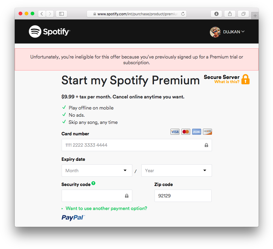 Spotify Premium Trial Ineligible - Targetprocess 3 (923x841), Png Download