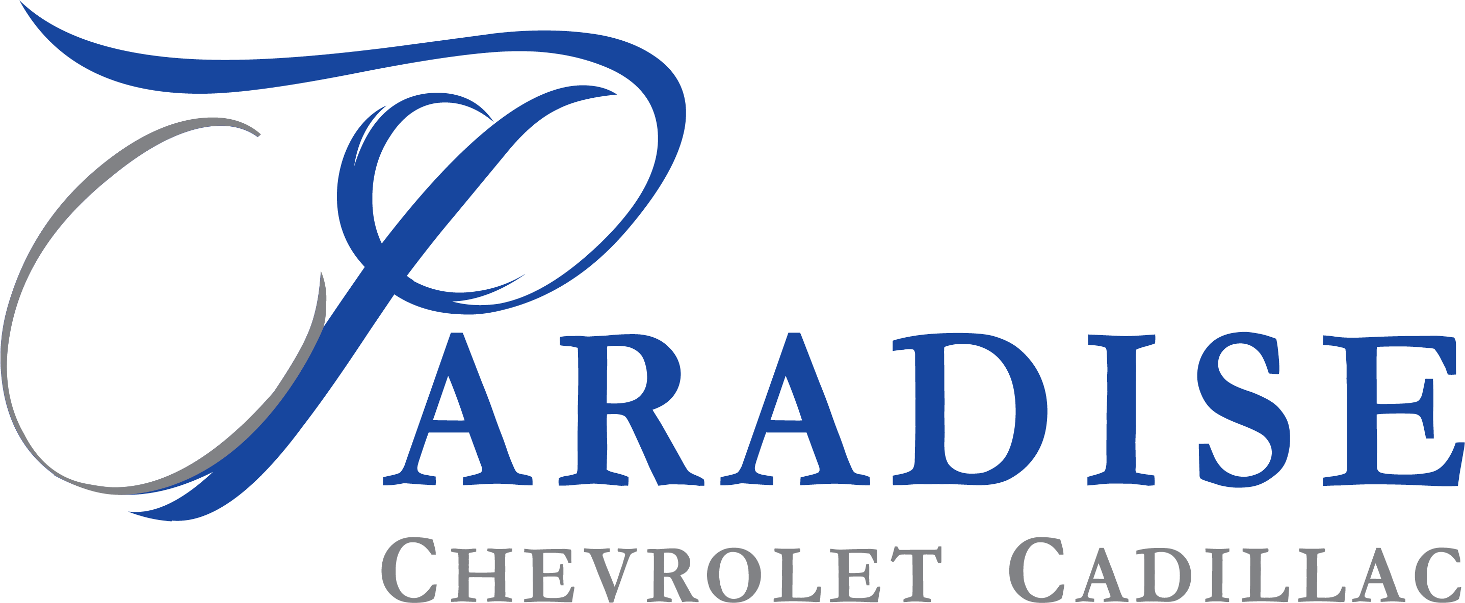 Paradise Chevrolet Cadillac - Paradise Autos Logo (3154x1458), Png Download