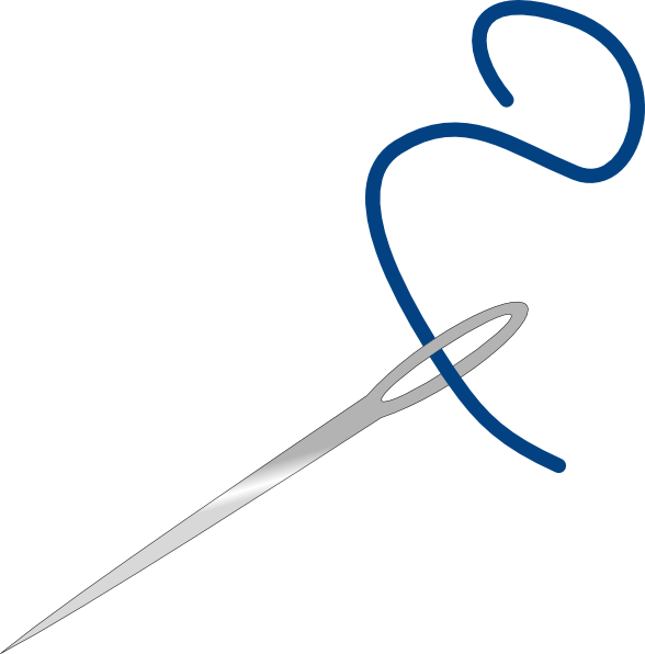 Tread Clipart - Needle Pulling Thread Clipart (588x596), Png Download