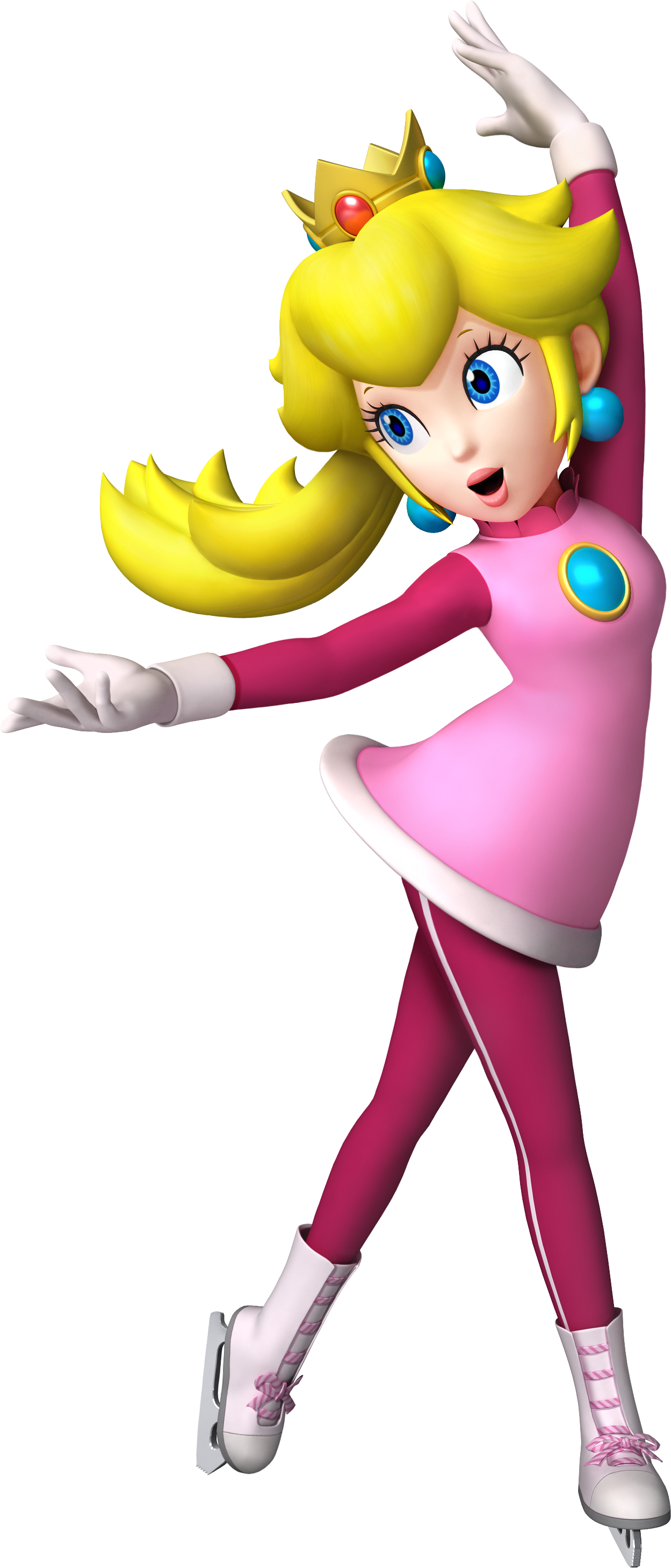 Mario & Sonic At The Olympic Winter Games - Mario And Sonic At The Winter Olympic Games Peach (1249x2918), Png Download