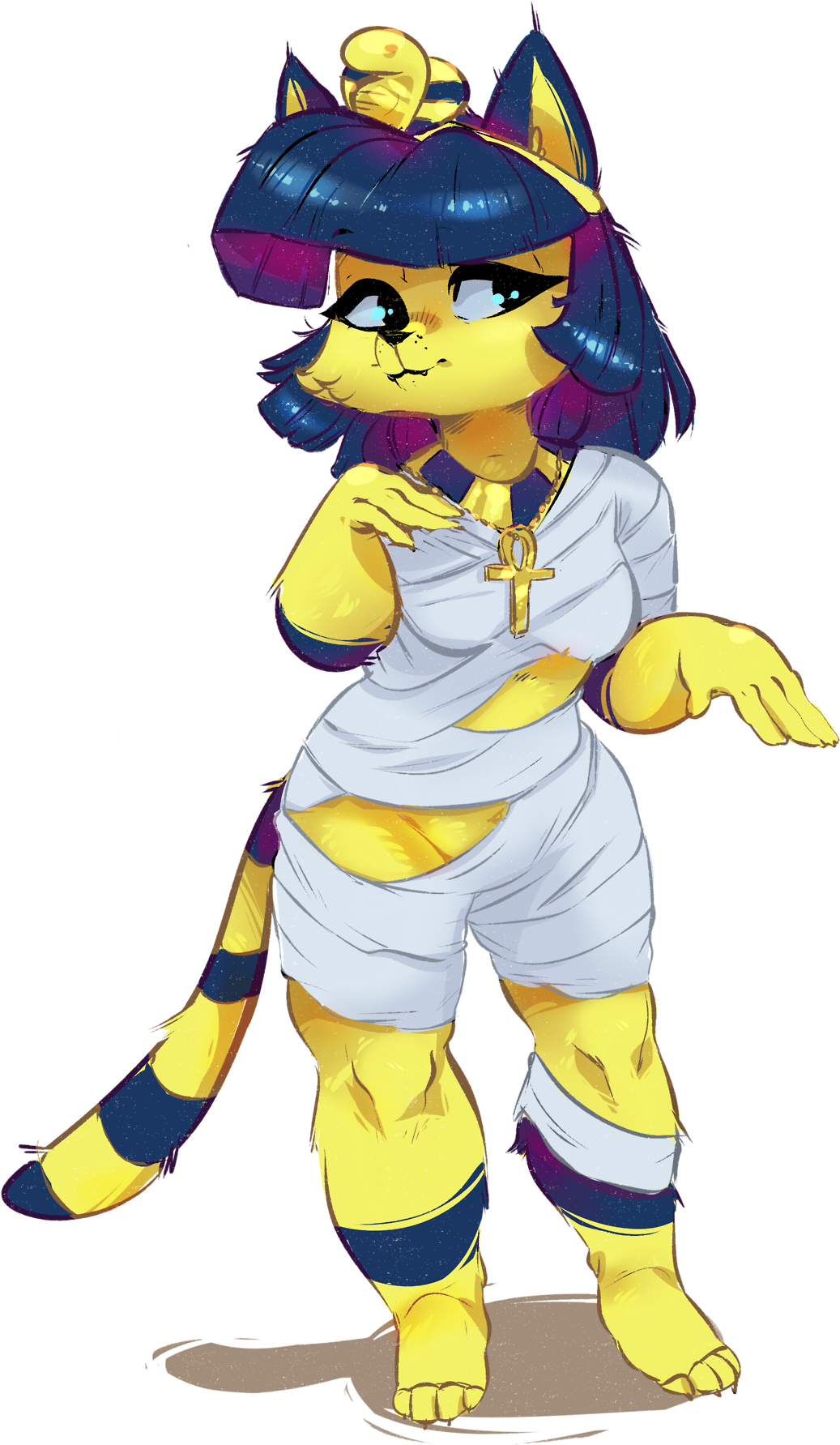 Schmol Ankha Quick Very Cool Animal Crossing Character (1280x1816), Png Download