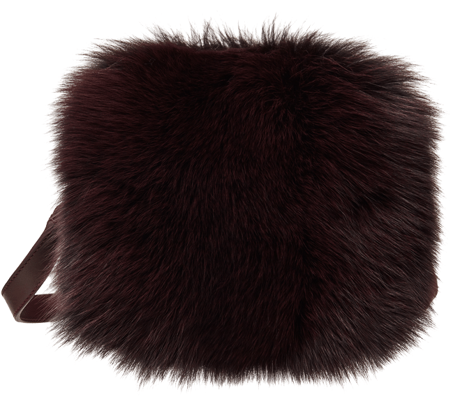 Casey Fox Bag Wine - Fur Clothing (800x800), Png Download