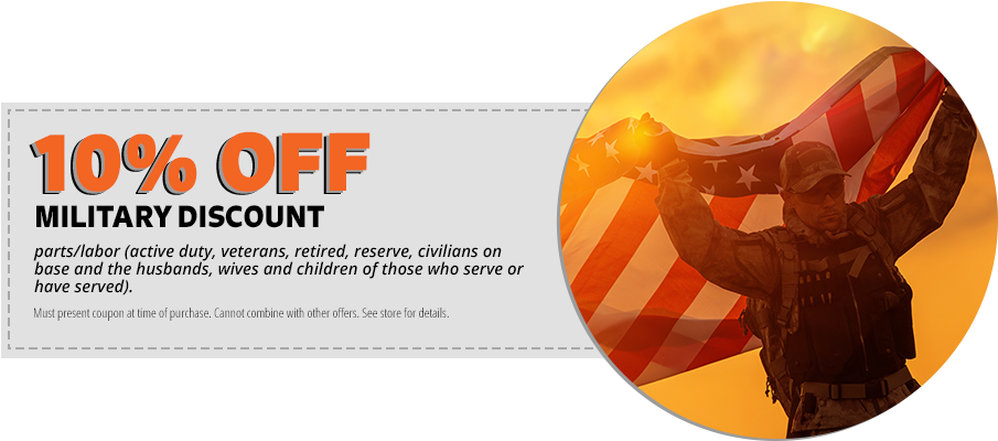 10% Military Discount Parts & Labor - Flyer (980x426), Png Download