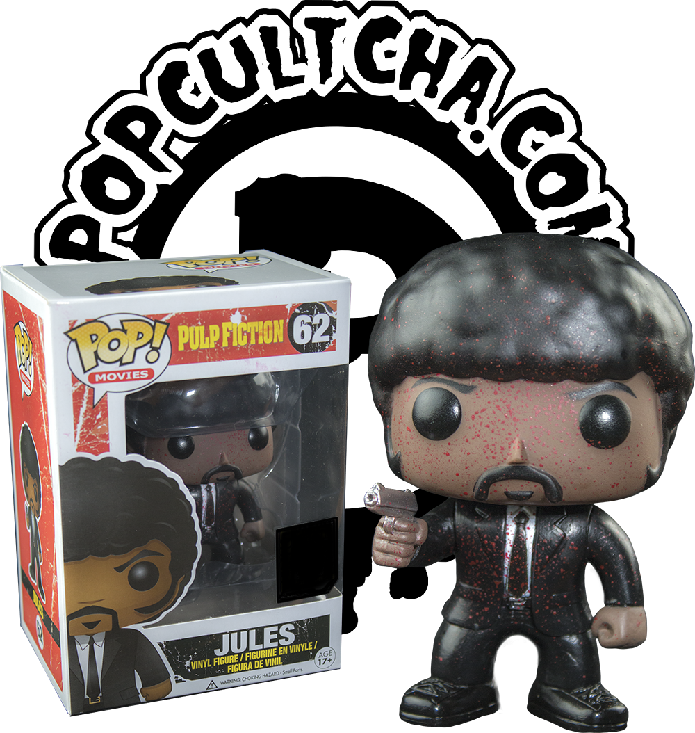 Jules Winnfield Blood Splatter Pop Vinyl Figure - Popcultcha Logo (1000x1054), Png Download