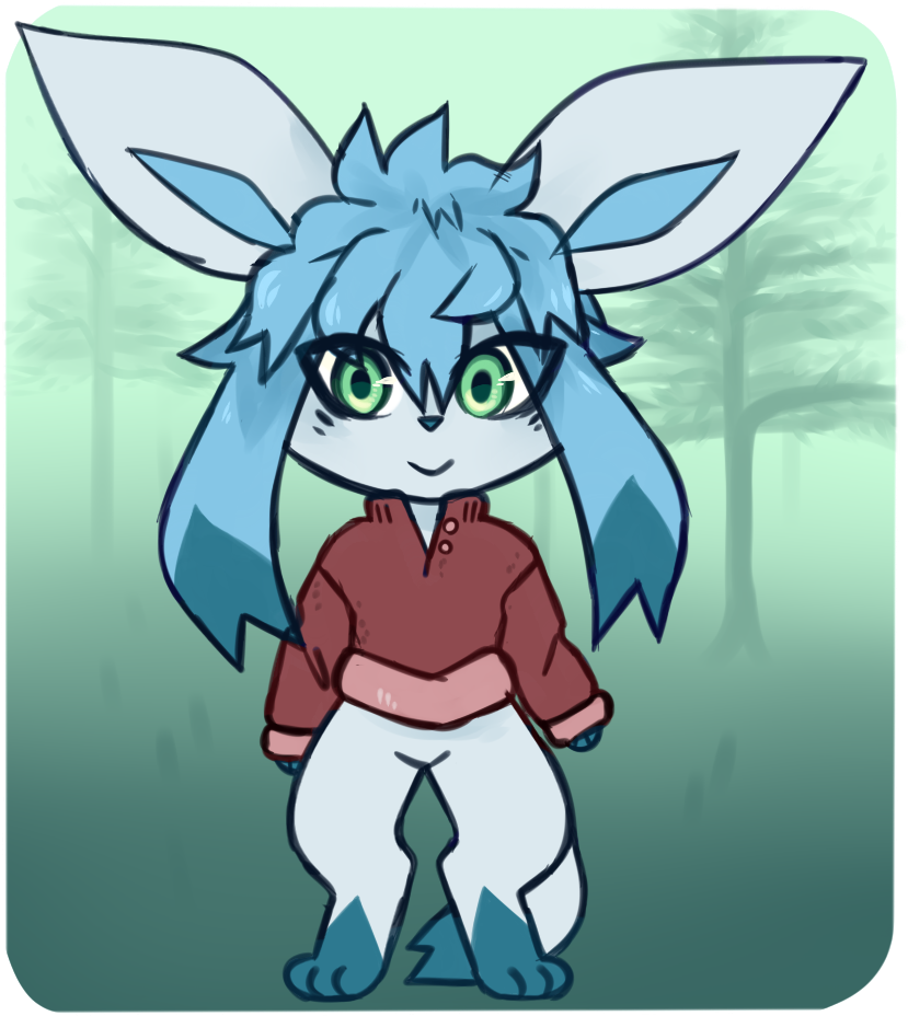 More Glaceon - Cartoon (900x1000), Png Download