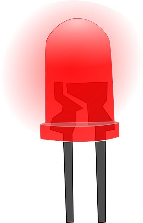 Led, Led Lamps, Light, Red - Led Red (522x720), Png Download