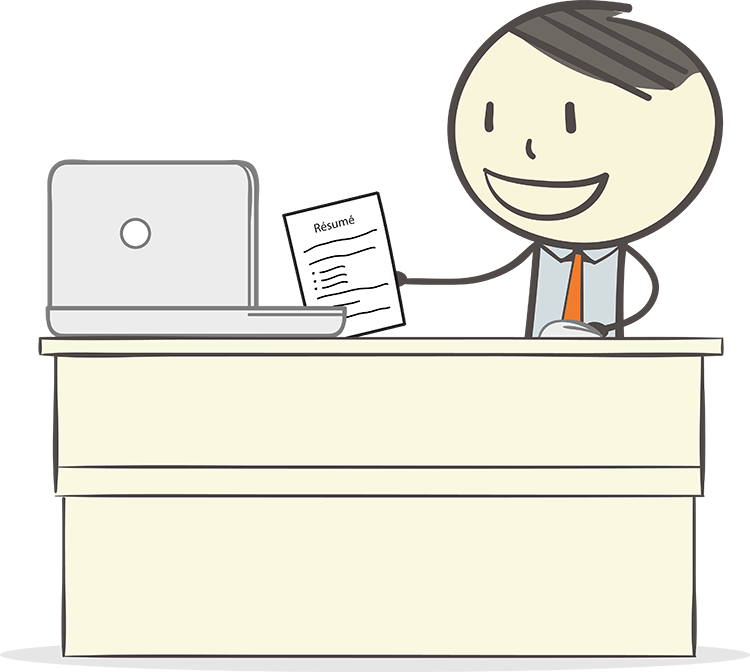 Ben The Beneficiary Sitting At Computer With A Piece - Cartoon (750x672), Png Download