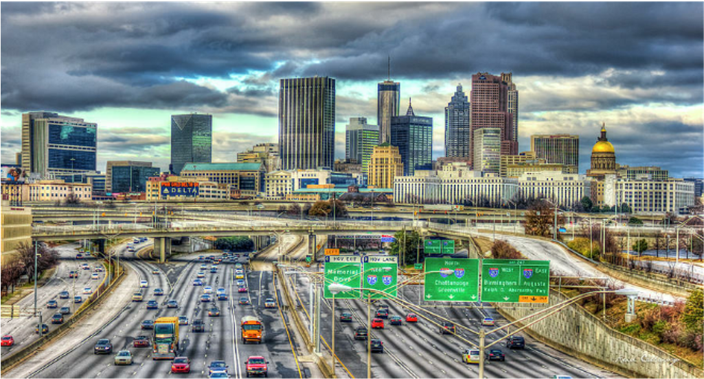 Hott Sticker - Grady Hospital In Skyline Of Atlanta (1024x1024), Png Download