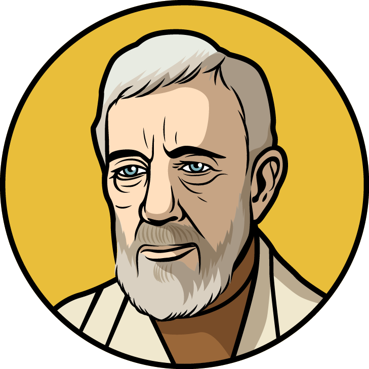 Obi-wan Kenobi - Coach - Clock (729x729), Png Download