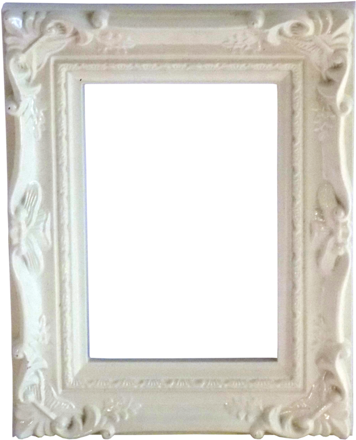 Ornate White Frame Png - White Frame Mirror Vintage (828x965), Png Download
