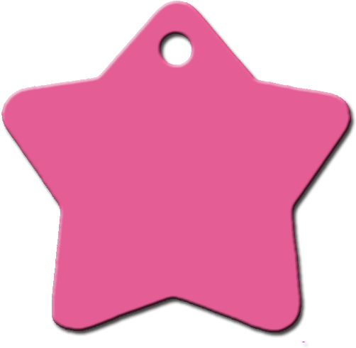 Placa Personalizada Para Perro Estrella Rosa - Circle (600x600), Png Download