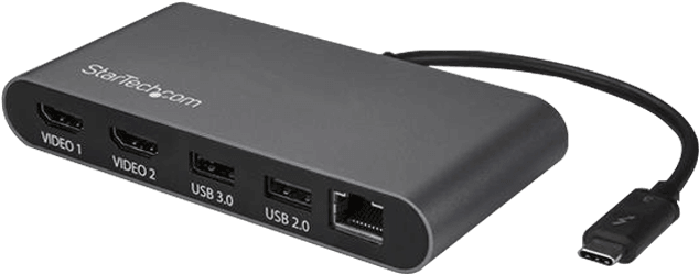 Dual 4k Monitor Mini Thunderbolt 3 Dock With Hdmi - Startech.com (700x700), Png Download