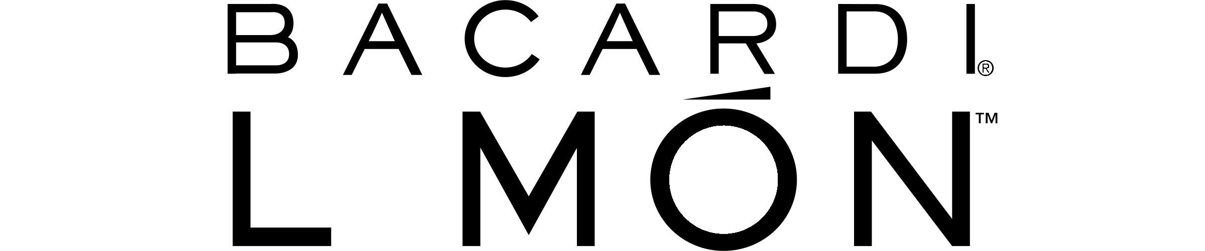 Bacardi Limon 2 Logo Black And White - Römer (2400x501), Png Download
