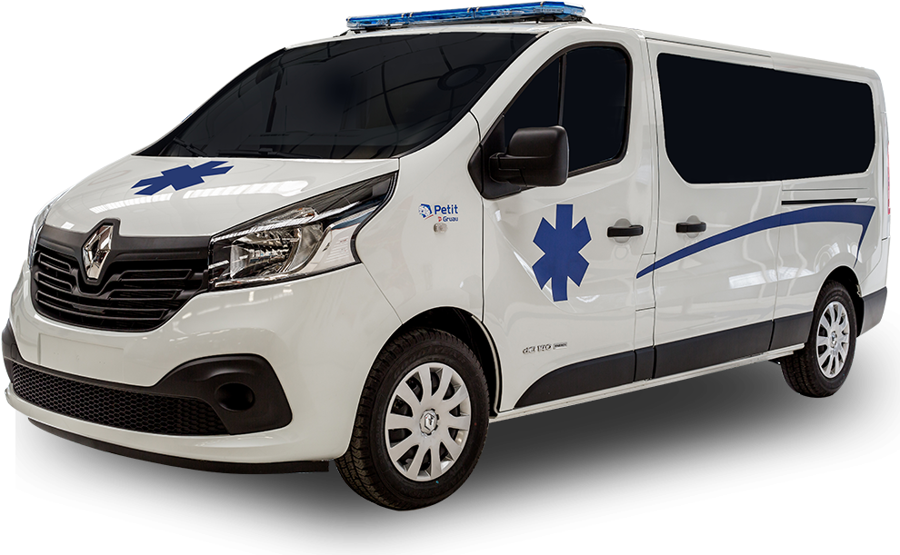 Des Ambulances - Renault Trafic Ambulance Vector (1000x667), Png Download