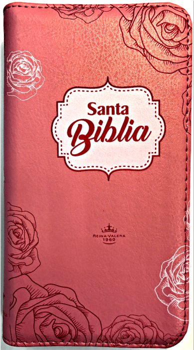 Biblia Tipo Chequera Rosada Con Flores Rv60 - Smartphone (700x700), Png Download