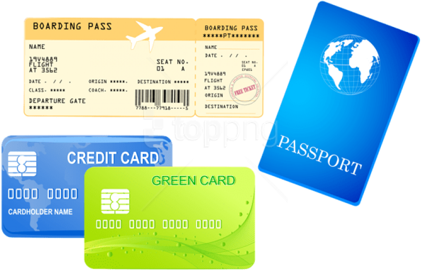 Credit Cards Ticket And Passport Png - Passport Logo Clipart (850x552), Png Download