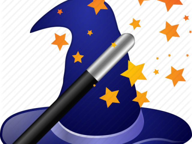 Wizard Hat Wand Clipart (640x480), Png Download