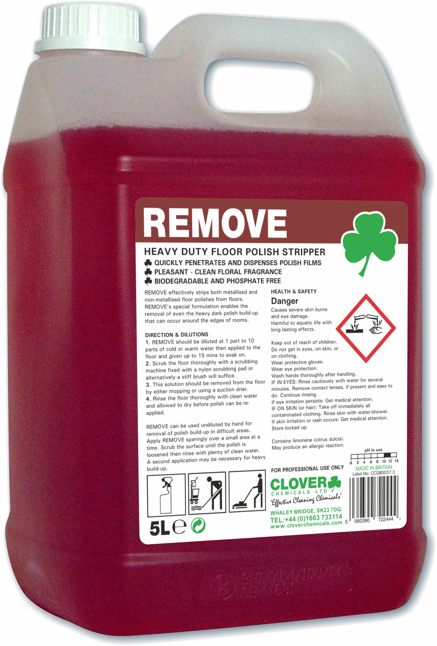 Clover Remove Polish Stripper - Clover Comet (1439x2128), Png Download