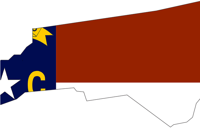 Map Of The Usa Flag Clipart Vector - North Carolina Transparent Background (640x480), Png Download