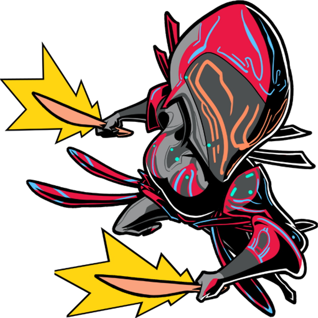 Trinity In Action - Warframe Stickers (1024x1024), Png Download