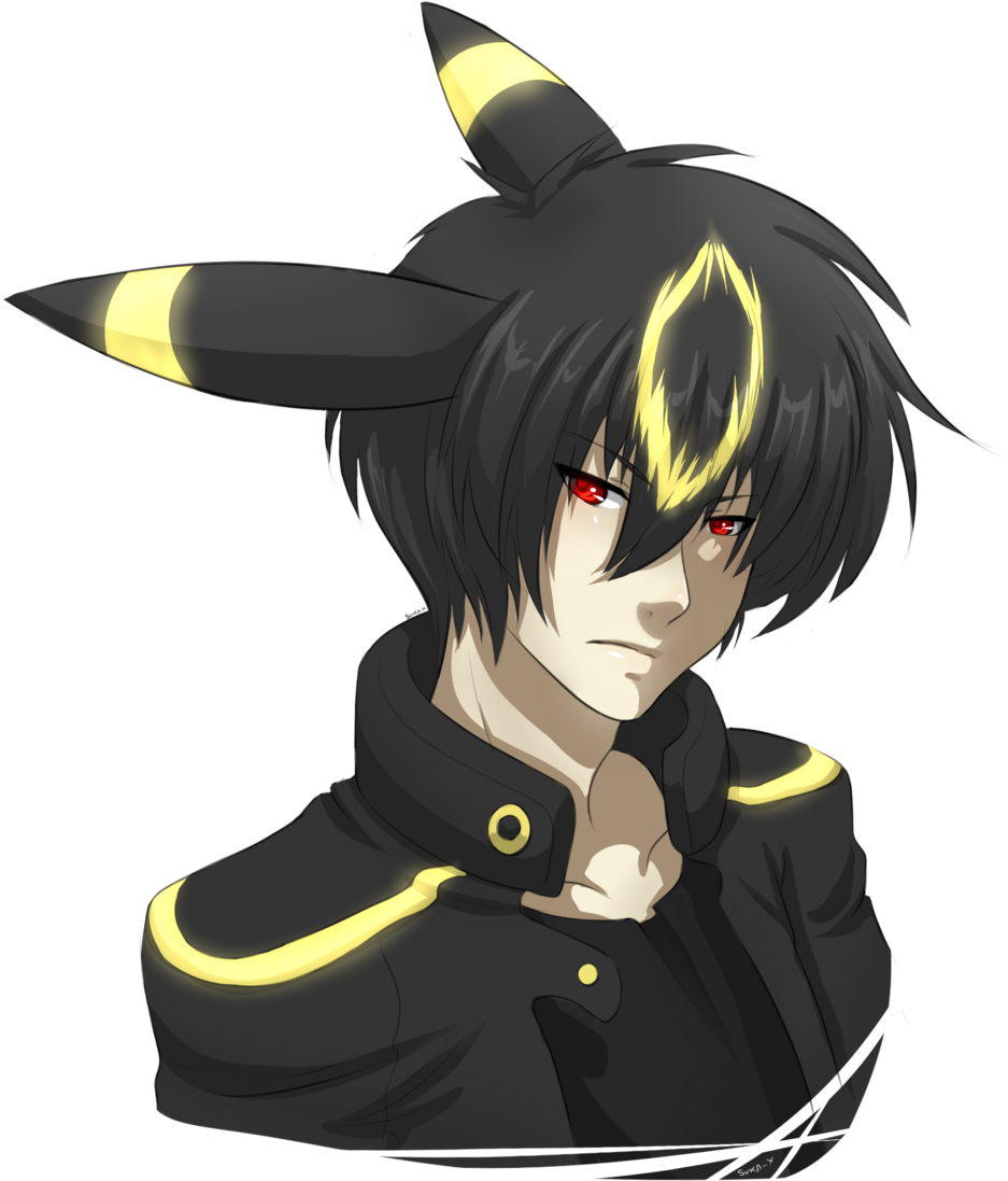 Umbreon Gijinka Nero 77815 - Male Human Umbreon (1024x1164), Png Download