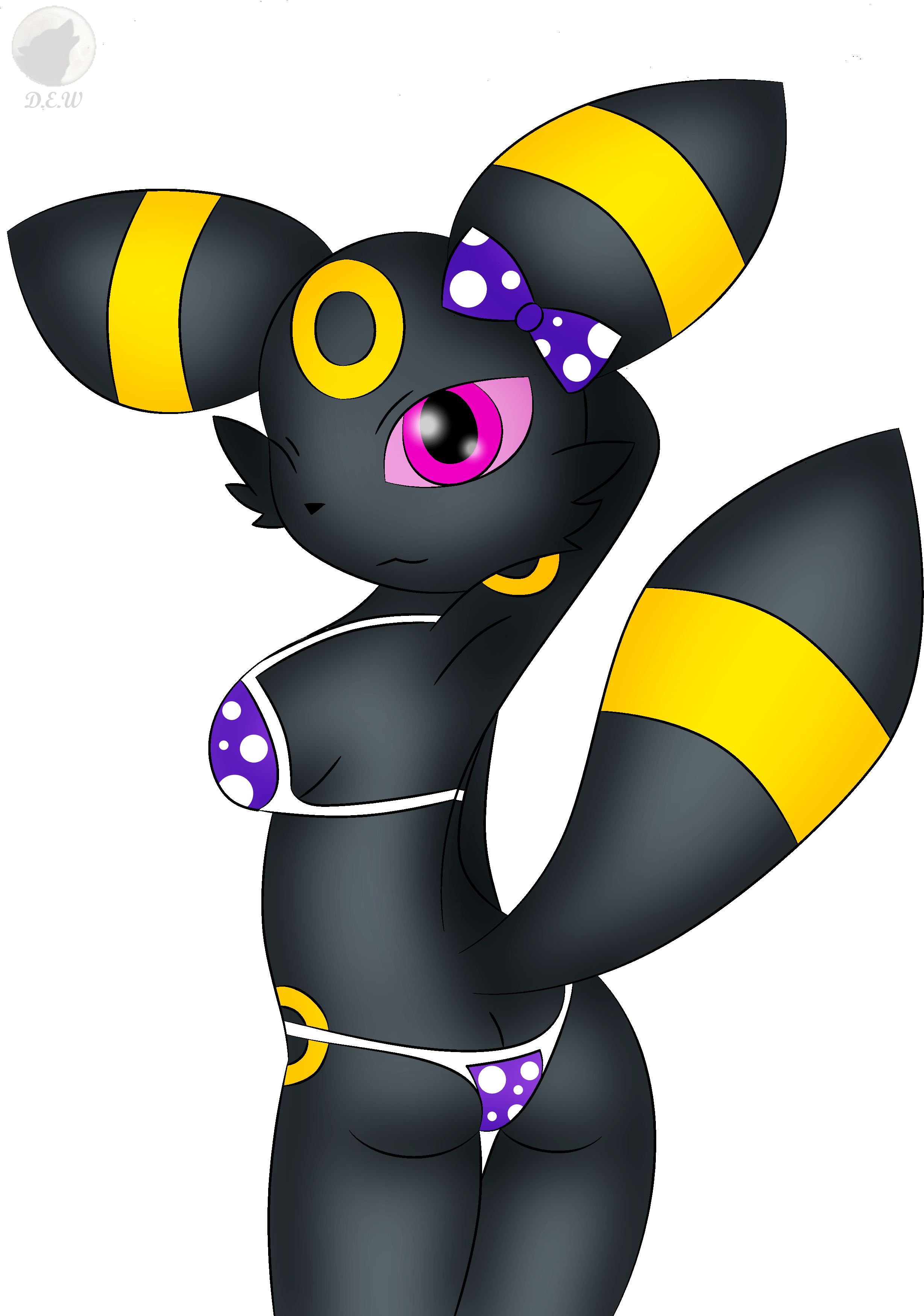 Umbreon Anthro - Cartoon (2500x3500), Png Download