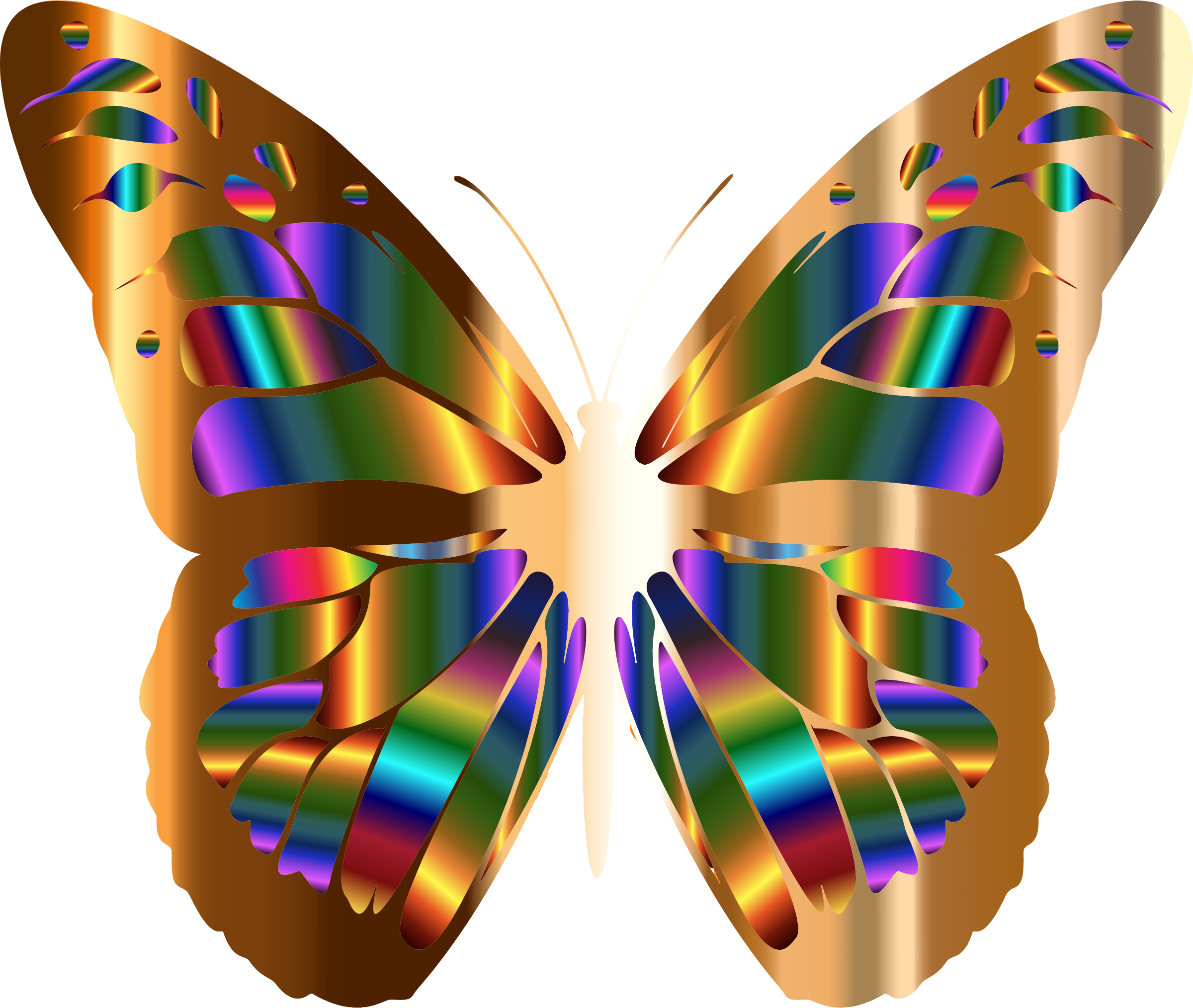 This Free Icons Png Design Of Iridescent Monarch Butterfly (2400x2028), Png Download