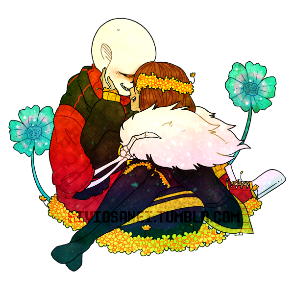 Underfell Sans X Frisk, Undertale Au, Sans Frisk, Flowerfell - Happy Flowerfell Sans (600x600), Png Download